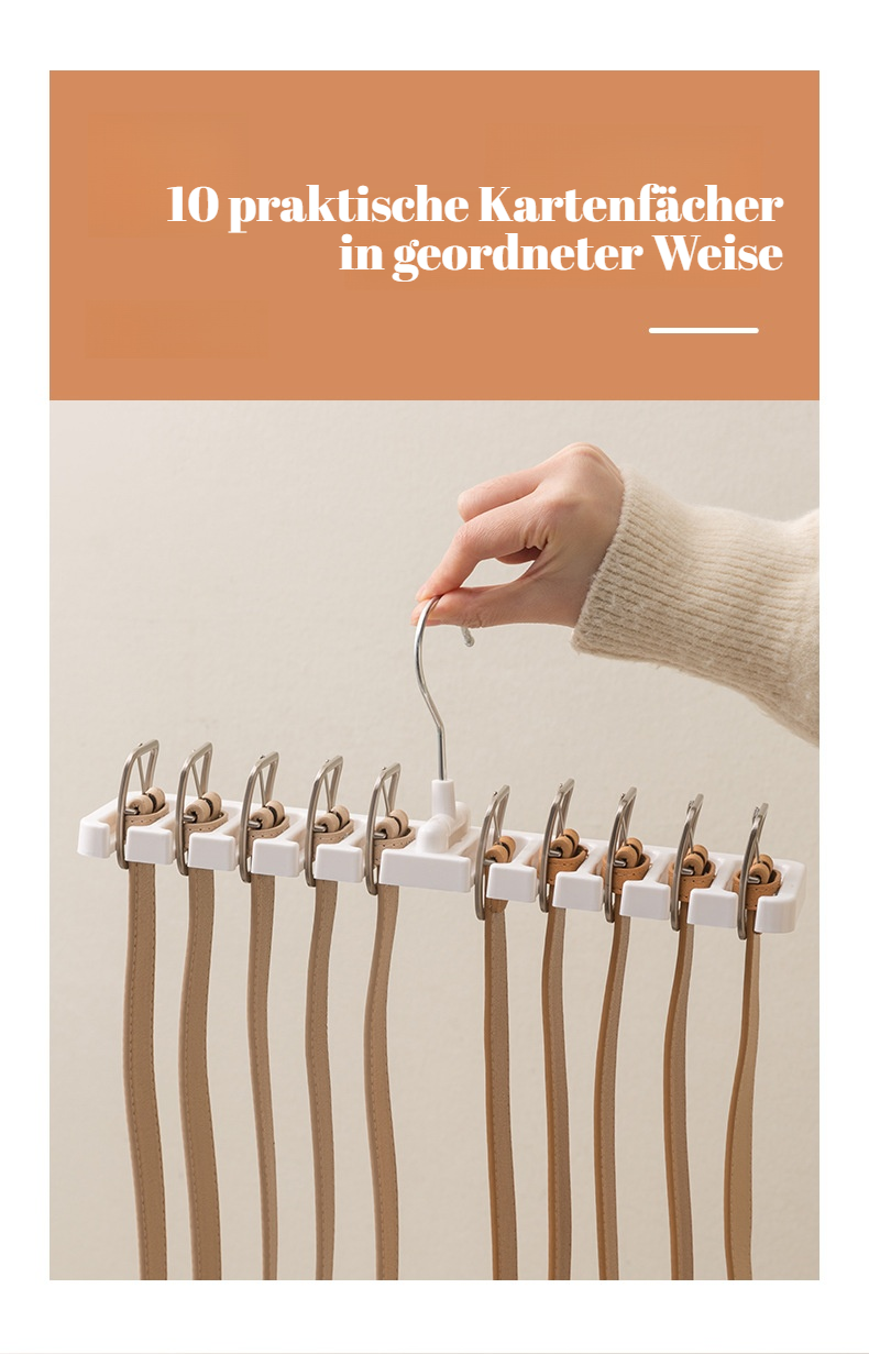 Home Gürtelaufbewahrungsständer Schal Krawattenständer Multifunktionaler drehbarer Gürtelschalaufbew