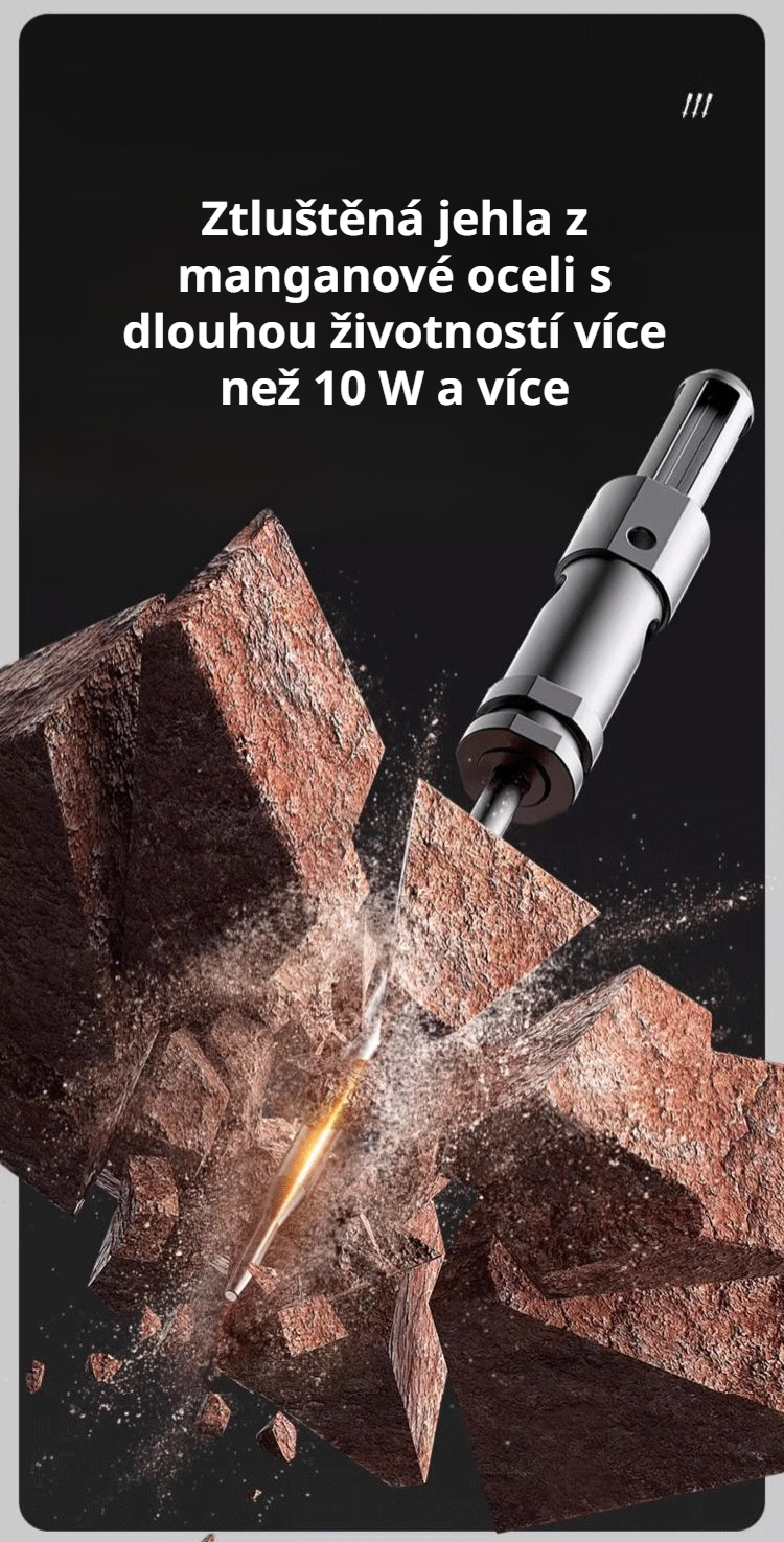 Ergonomická rukojeť hřebíkovací pistole