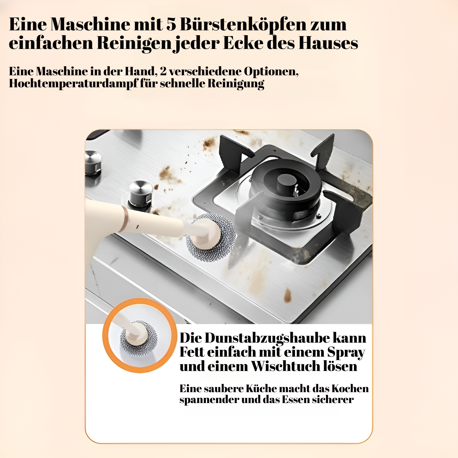 Effiziente Dampf-Reinigung für Küche und Bad mit JMY