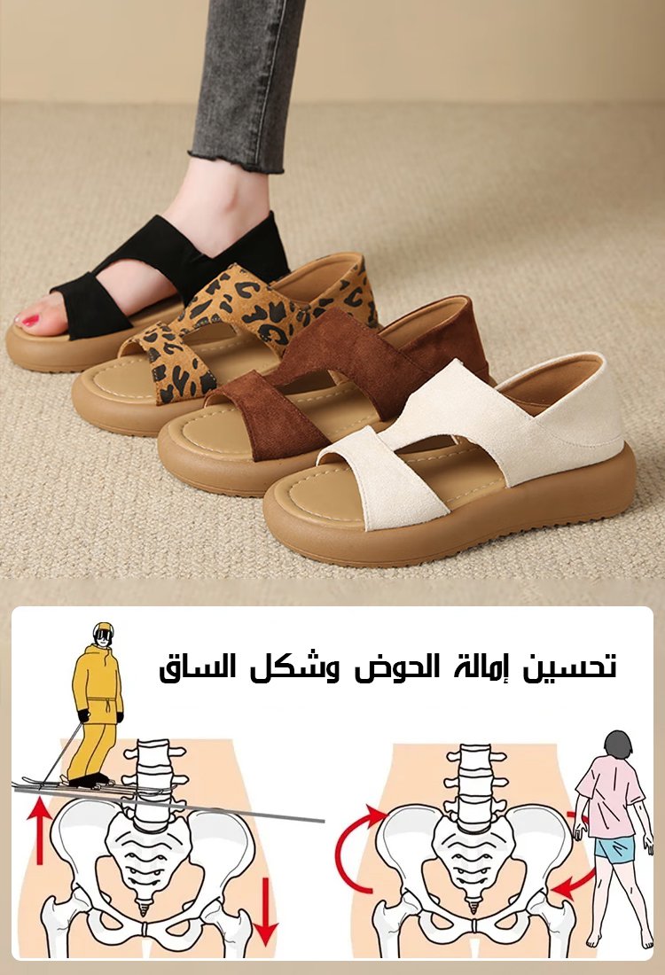 【تصحيح الحوض】صندل روماني بنعل ناعم وامتصاص جيد للصدمات وتهوية ممتازة