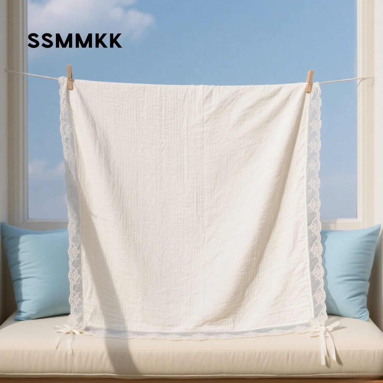 白いベッドシーツ