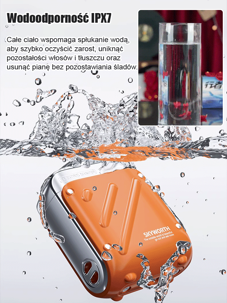 Obrotowa elektryczna golarka podwójna.