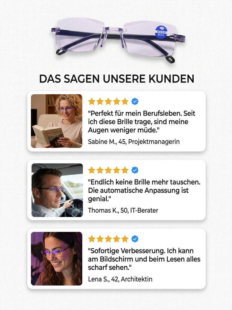 Intelligente Zoom-Komfort-Lesebrille