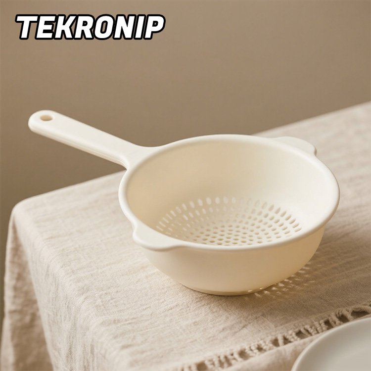 長柄米水切りかご