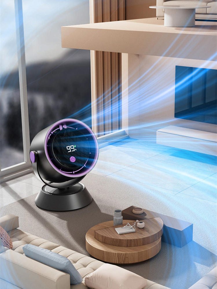 가정용 선풍기 탁상용 벽걸이 충전 겸용 순환팬 타이밍 냉방 디지털 가정용 선풍기