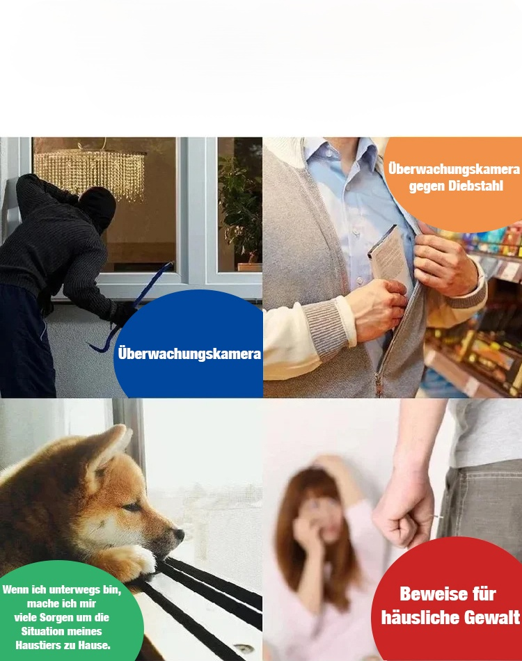 【Mini-Infrarot-Nachtsichtkamera mit extrem langer Standby-Zeit】Überwachung bei Stromausfall möglich