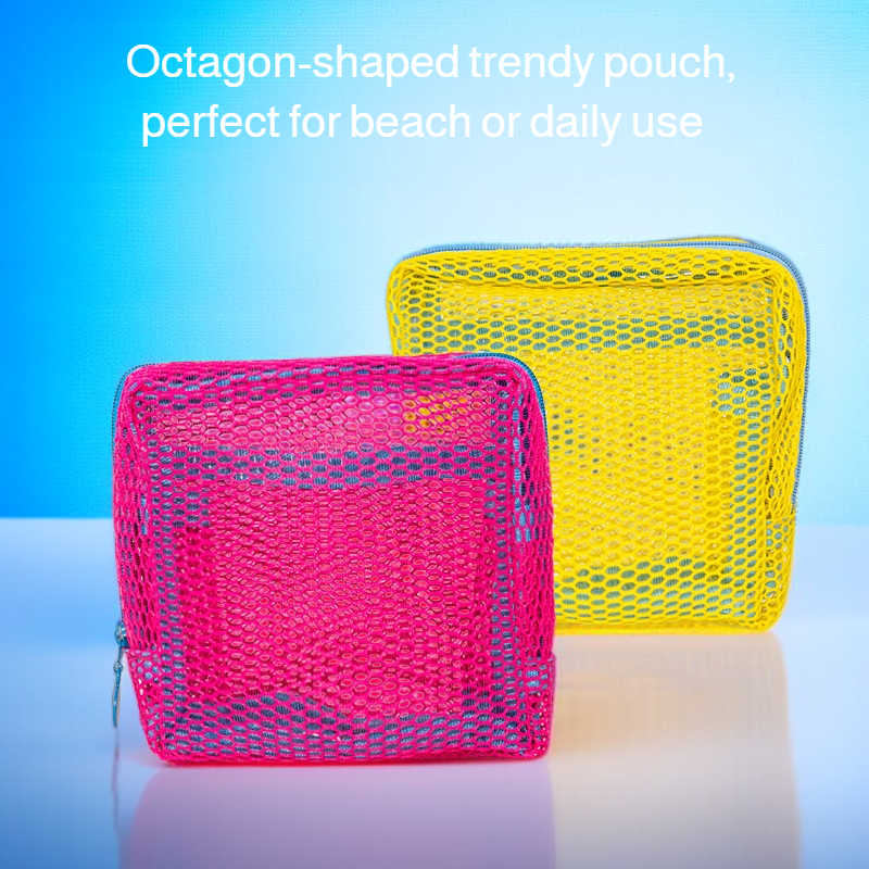 Drawstring mesh storage bag