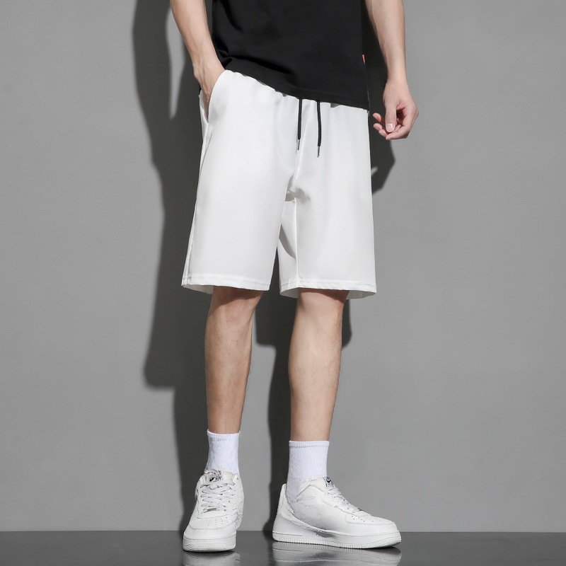 여름 스포츠 속건 아이스 반바지 학생 겉옷 와이드 5부 팬츠 러닝 반바지