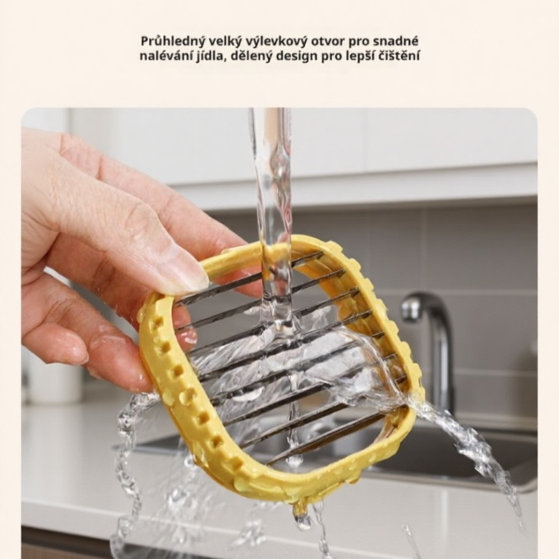 Kuchyňský nerezový kráječ na ovoce a zeleninu, vzorový kráječ