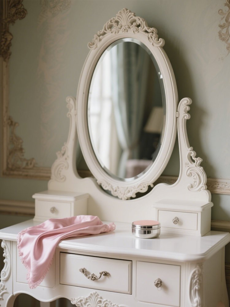 Oválné zrcátko na líčení