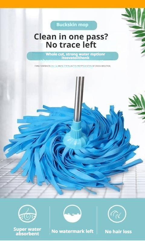 Easy-to-use round head mop for home cleaning