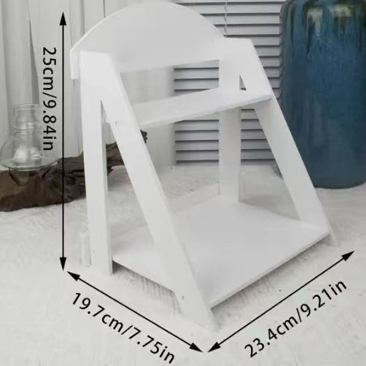 Desktop storage rack office flower pot plant succulent rack cosmetics double-layer storage rack crea