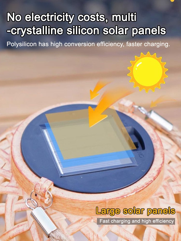 Outdoor garden hanging rattan lamp