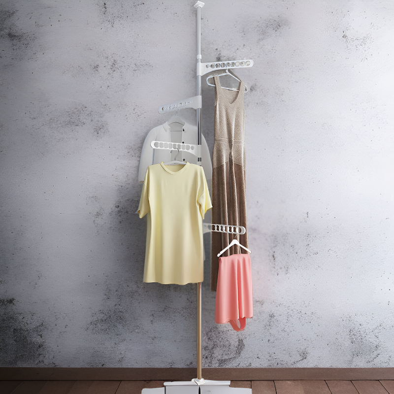 바닥-천장 빨래 건조대