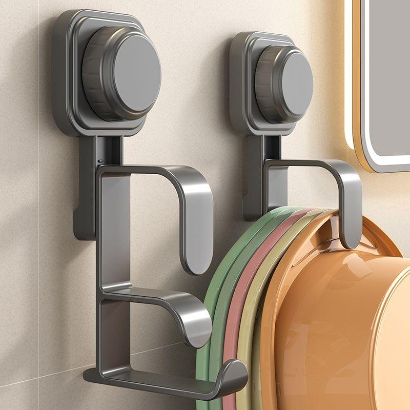 킨리놀 회전식 빨판걸이 욕실 화장실 선반 수납 펀치프리 화장실걸이 세면대 선반