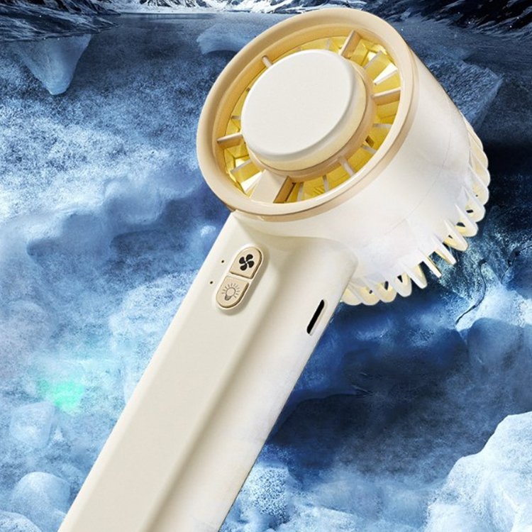 Student Mini Portable Desktop Fan Turbo Handheld Fan Walking Ambient Light Small Fan