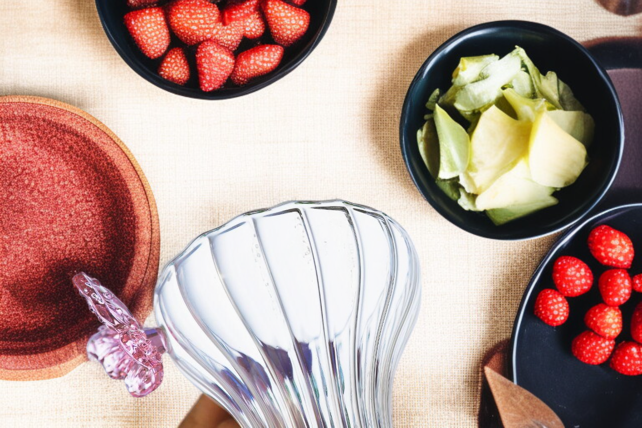 Stilvolle kleine Teetasse aus Glas für den Alltag