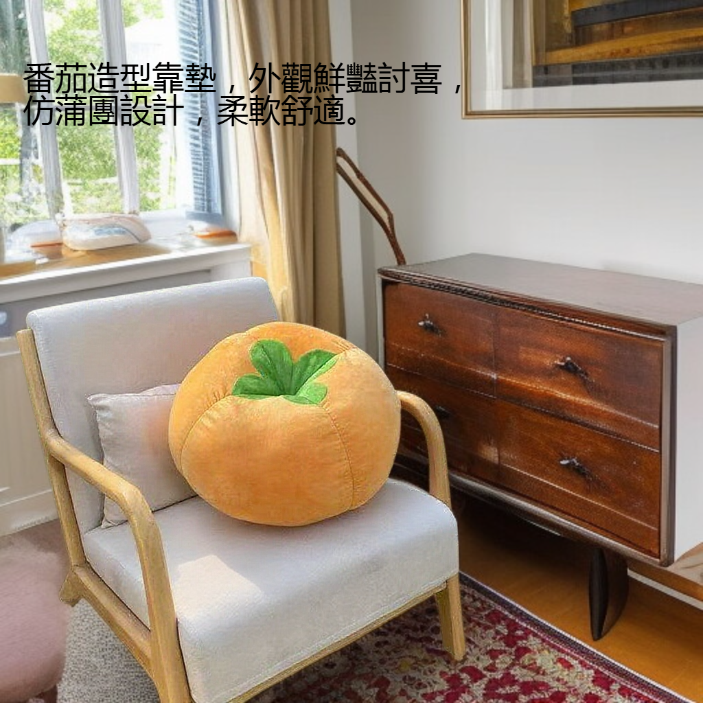 蕃茄香菇造型抱枕特寫