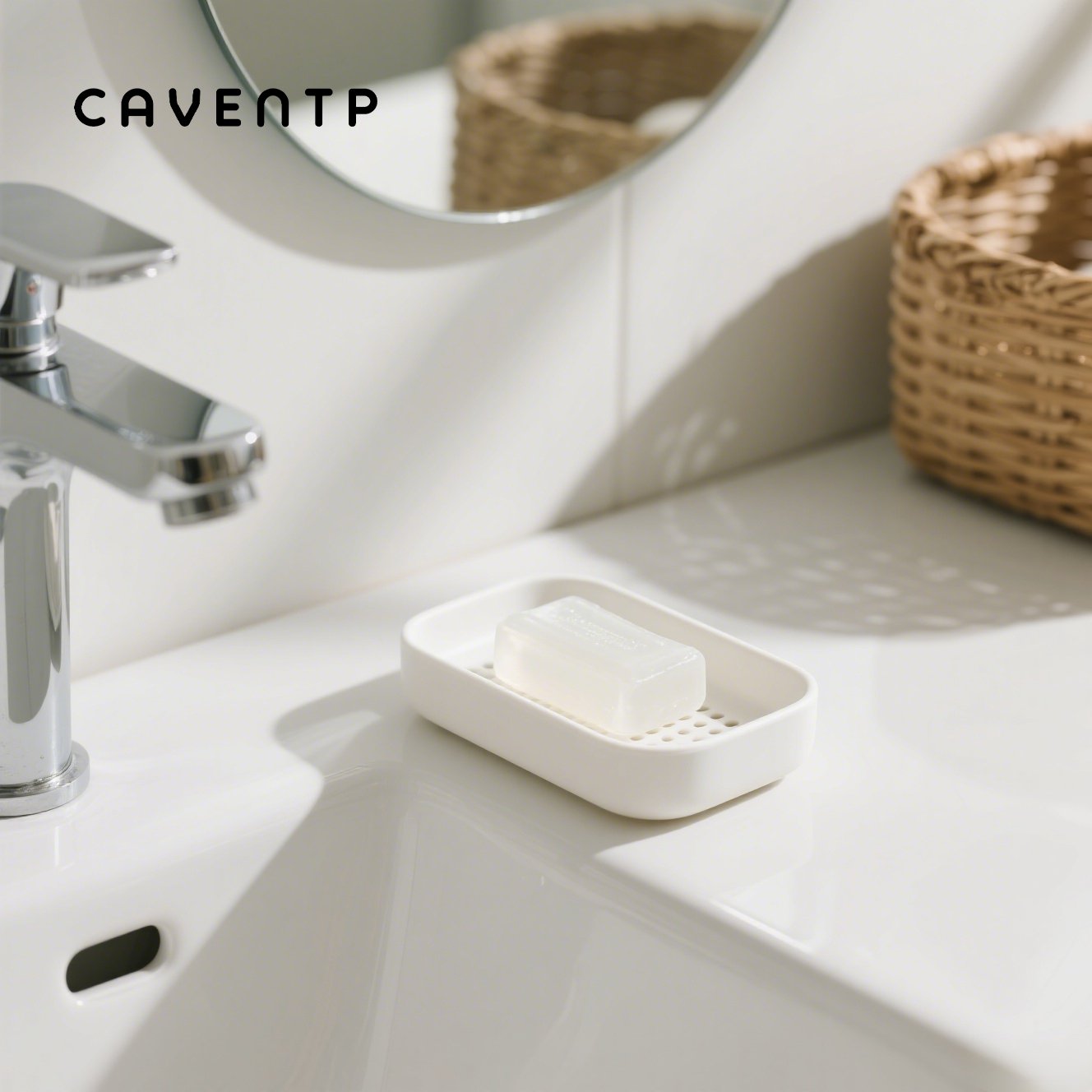 Einfache und großzügige Seifenkiste aus verdicktem Kunststoff im japanischen Stil