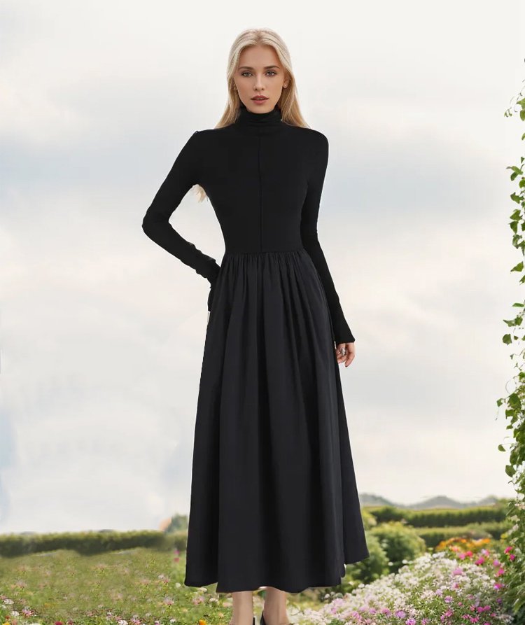 ニットドッキングワンピース