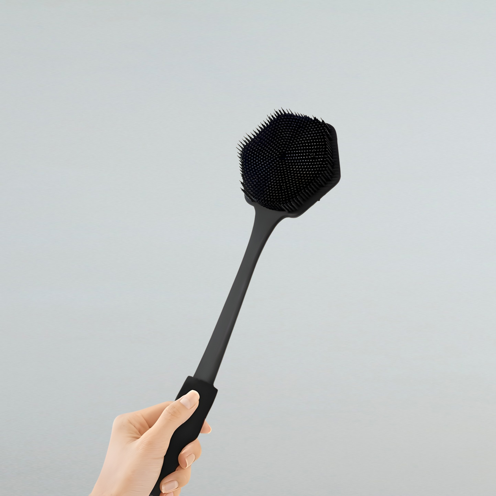 シリコンバスブラシ洗浄マッサージアーティファクトホームバスルーム両面ロングハンドルブラシ怠惰な背中をこするバスブラシ