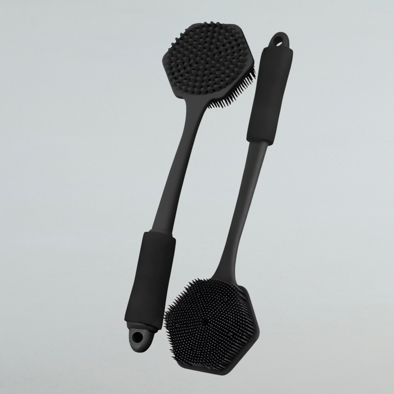 シリコンバスブラシ洗浄マッサージアーティファクトホームバスルーム両面ロングハンドルブラシ怠惰な背中をこするバスブラシ