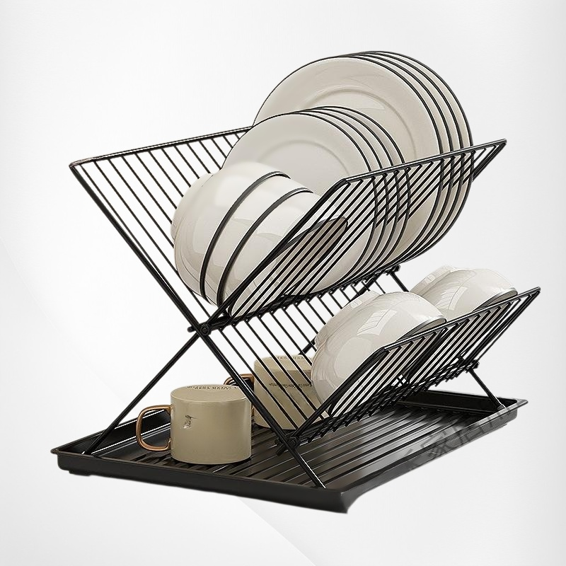 キッチン多機能食器棚 折畳み水切り台