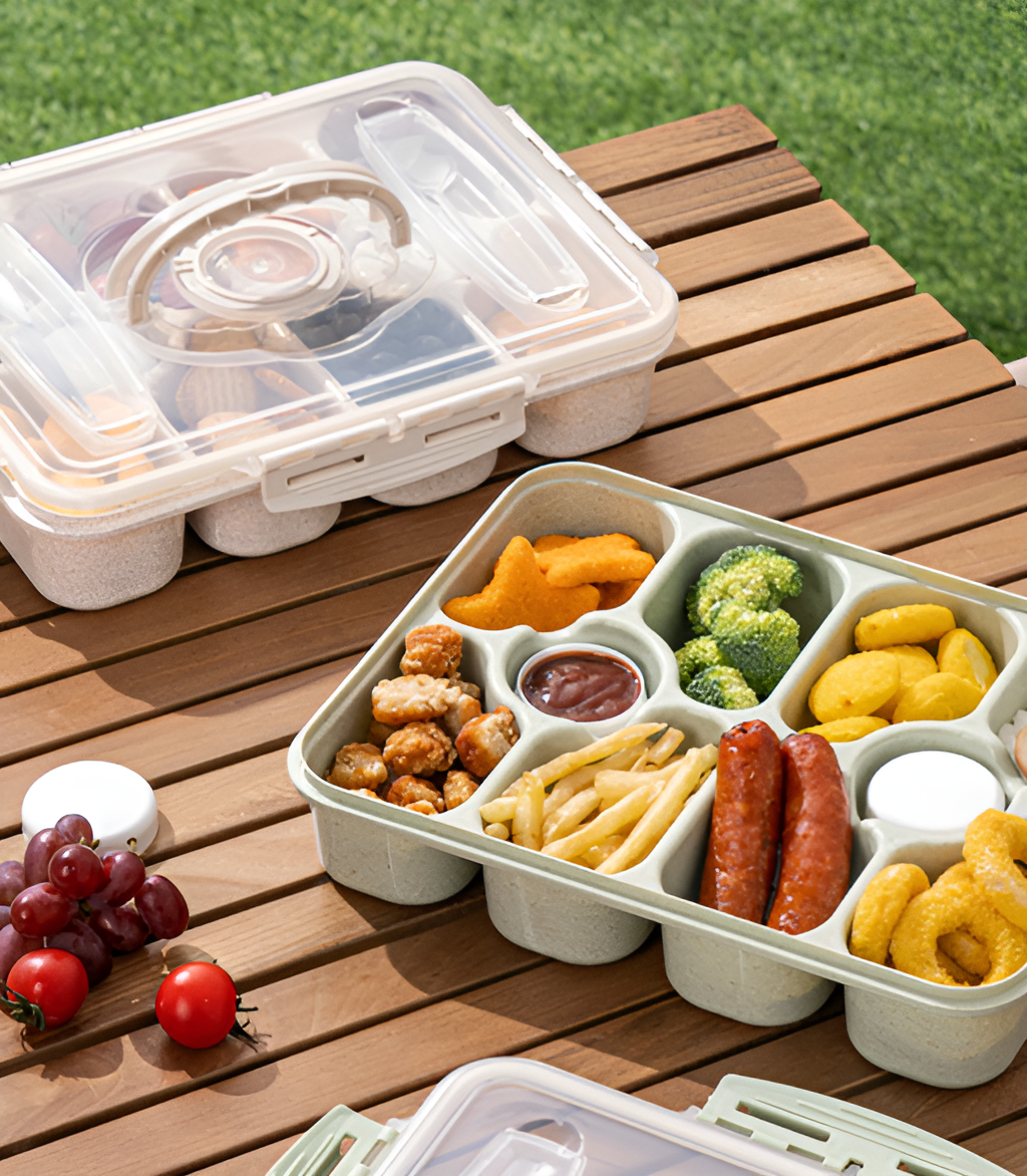 ポータブルマルチコンパートメントランチボックス全体画像