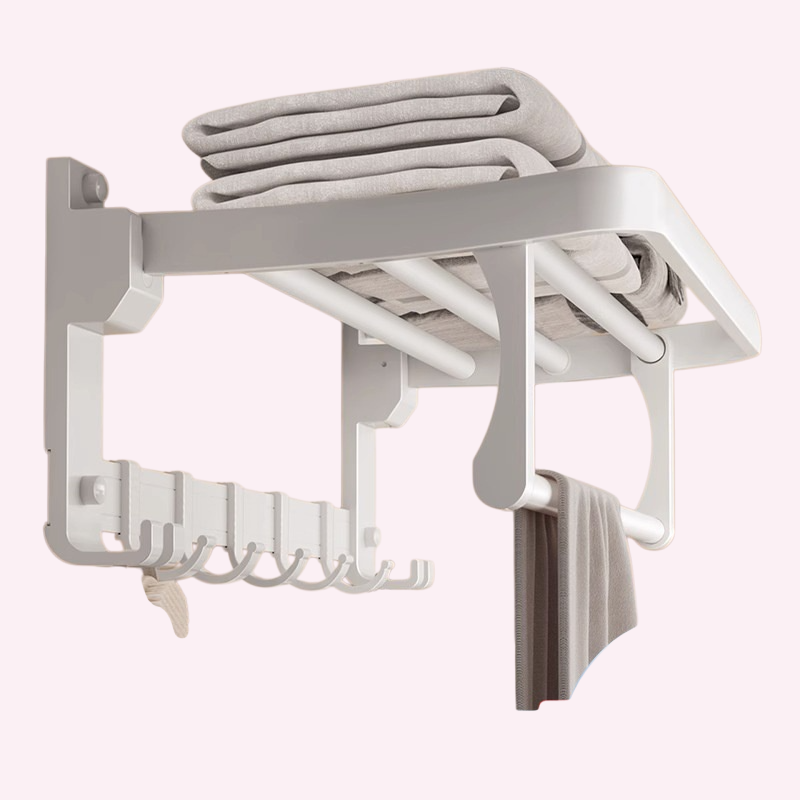 ホワイトトイレパンチフリー壁掛けタオル棚棚トイレトイレハンガーバスルームパンチフリーホワイトトイレ棚