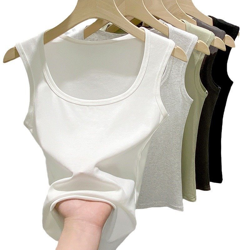 Sommer-Camisole-Oberteil im neuen Stil für Damen, quadratischer Kragen, Oberbekleidung, seitliche Br