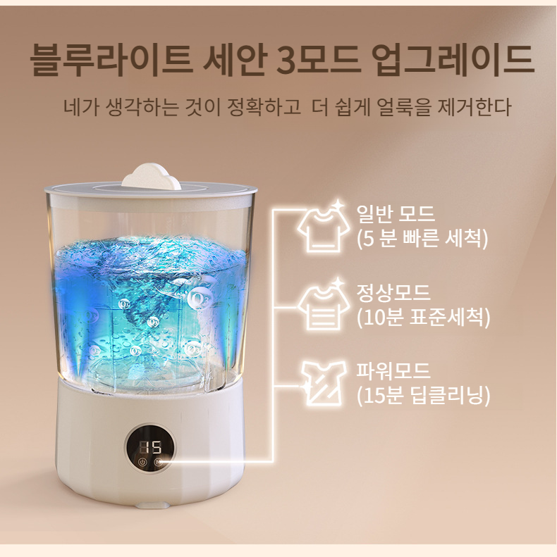 대용량 소형 세탁기 양말 세탁 모습