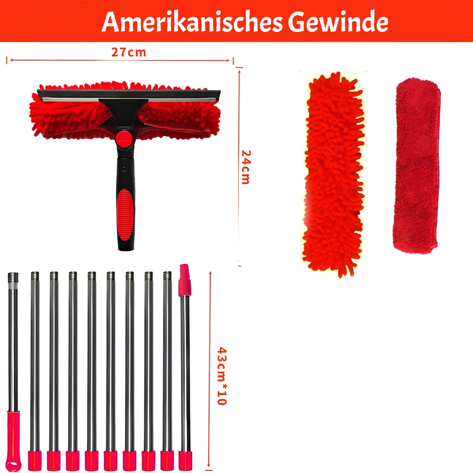 Glasreiniger Artefakt mit ergonomischem Griff