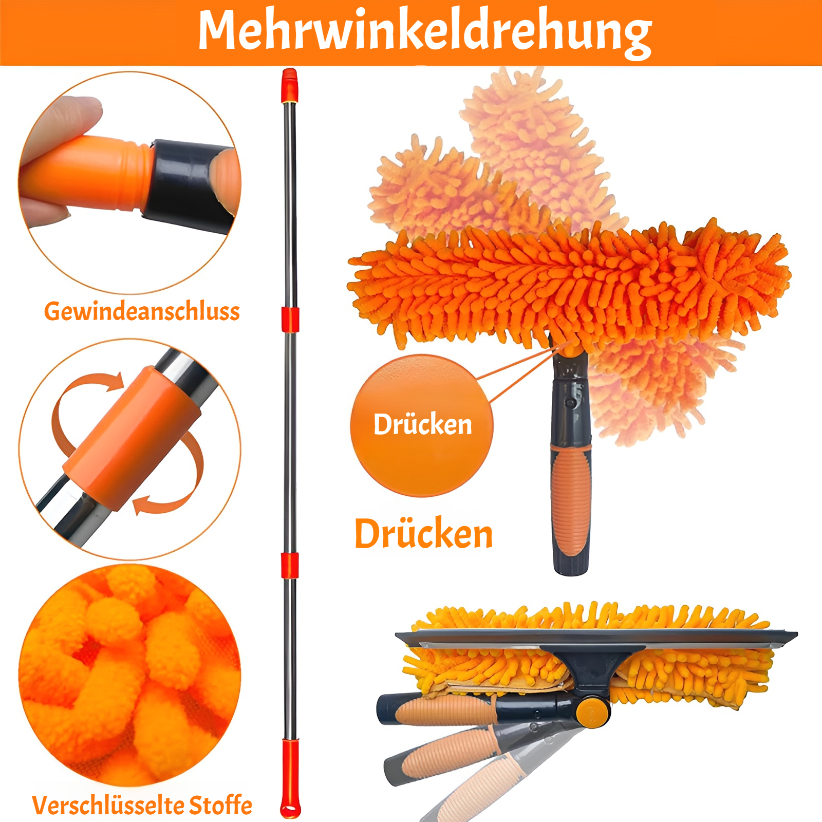 Doppelseitiger Fensterreiniger für streifenfreie Sauberkeit