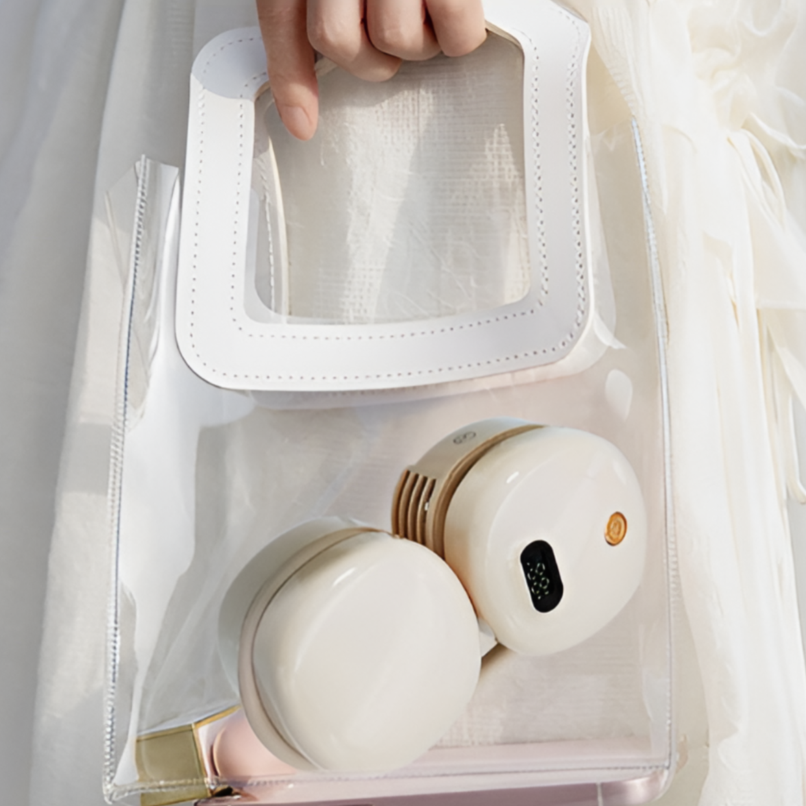 価値の高い葉のない折りたたみ式小型扇風機 USB充電式小型扇風機 ミニポータブル大型風扇風機 デジタルディスプレイ 吊り下げ式ネックファン