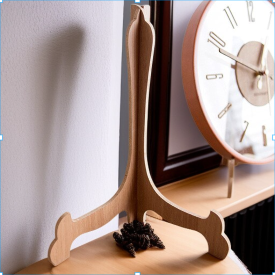 حامل عرض سطح مكتب خشبي، رف تخزين، رف من الخشب الصلب