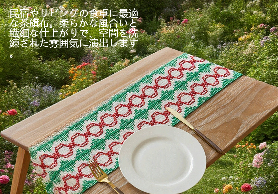 パーティーテーブルに飾った高級テーブルフラッグ