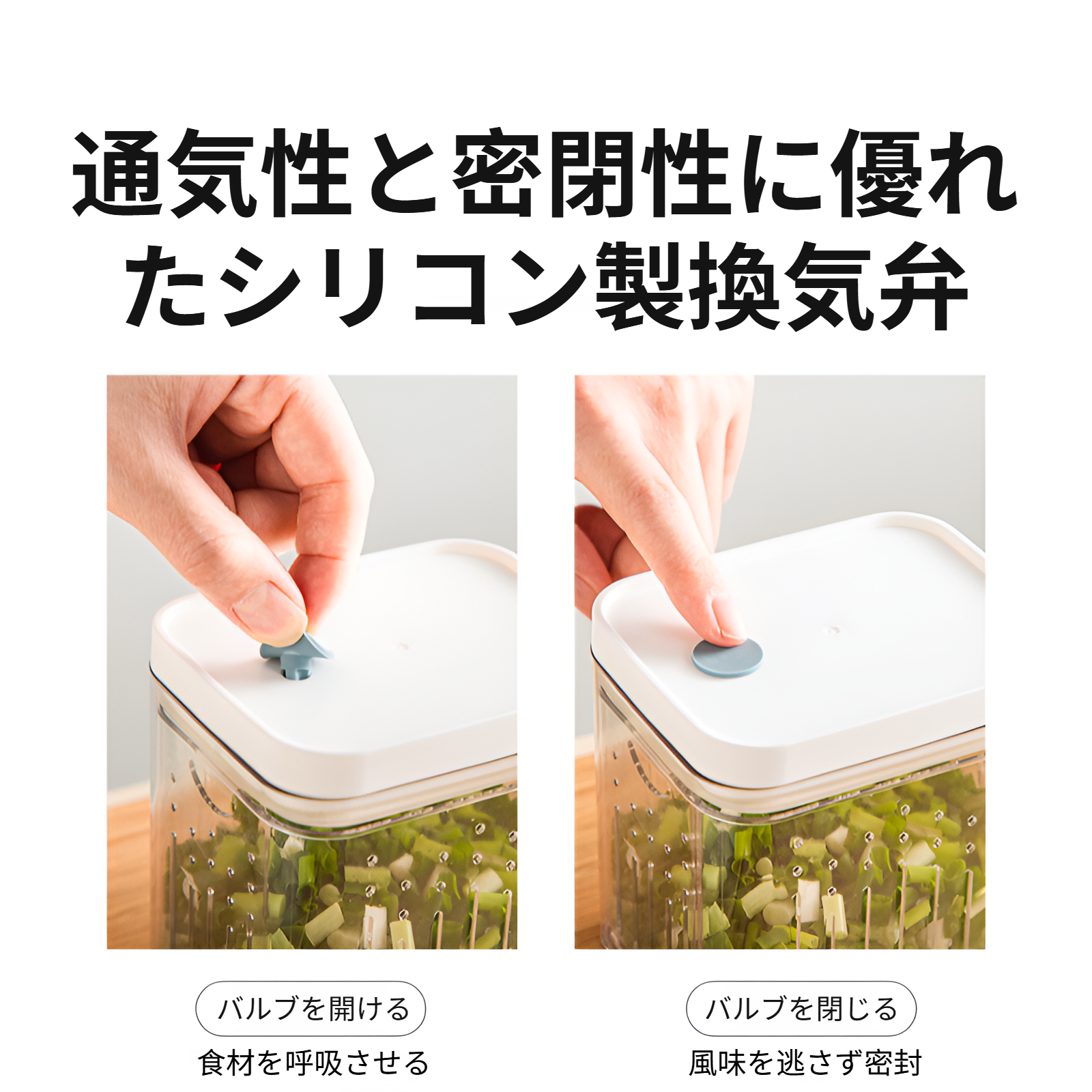 食品グレードの水切りみじん切りネギボックスキッチンみじん切りネギ、生姜、ニンニク密封鮮度保持ボックス冷蔵庫二重防湿収納ボックス