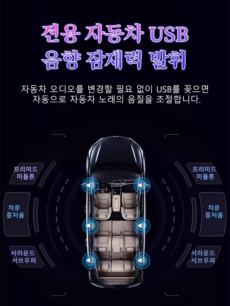 【차량용 음악 USB】고품질 인기곡 USB