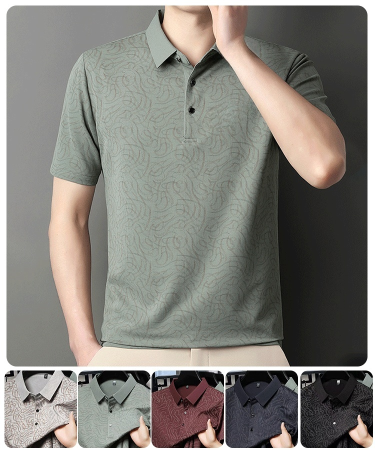 メンズ接触冷感半袖ポロシャツ