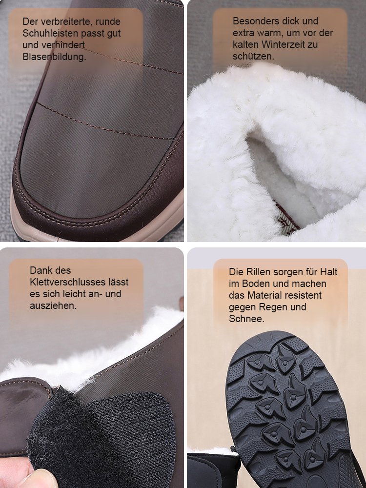 【Stabile Korrektur】Pelzgefütterte, dicke, rutschfeste Schneestiefel