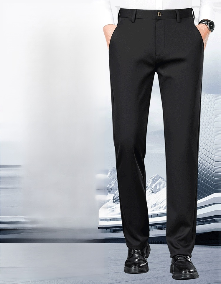 일자핏 기모 비즈니스 정장 바지