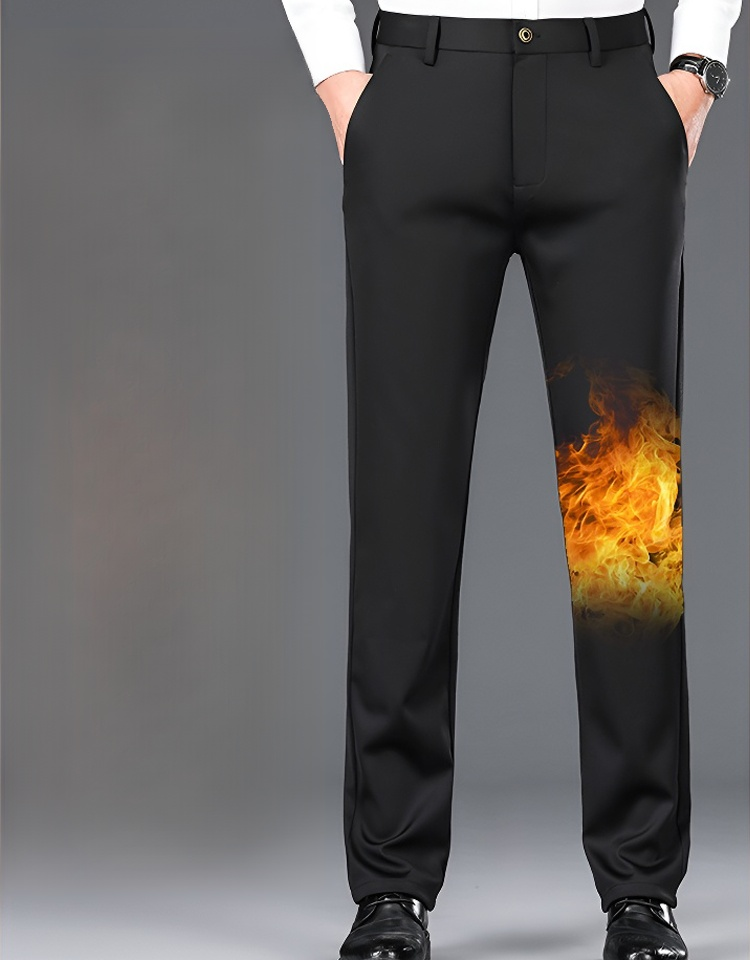 일자핏 기모 비즈니스 정장 바지