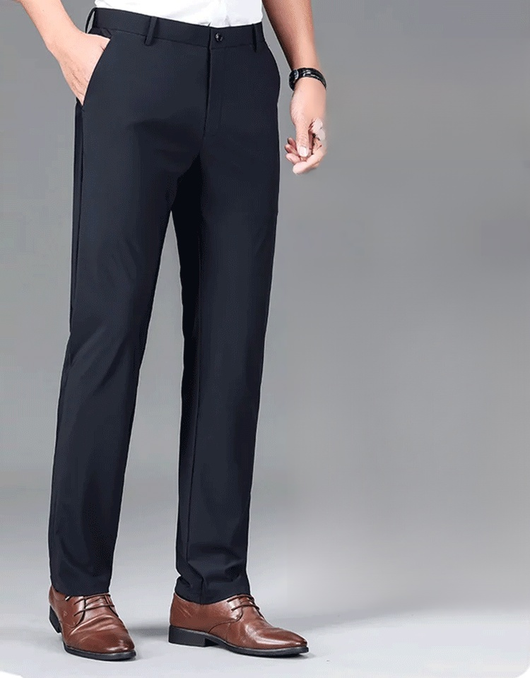 일자핏 기모 비즈니스 정장 바지