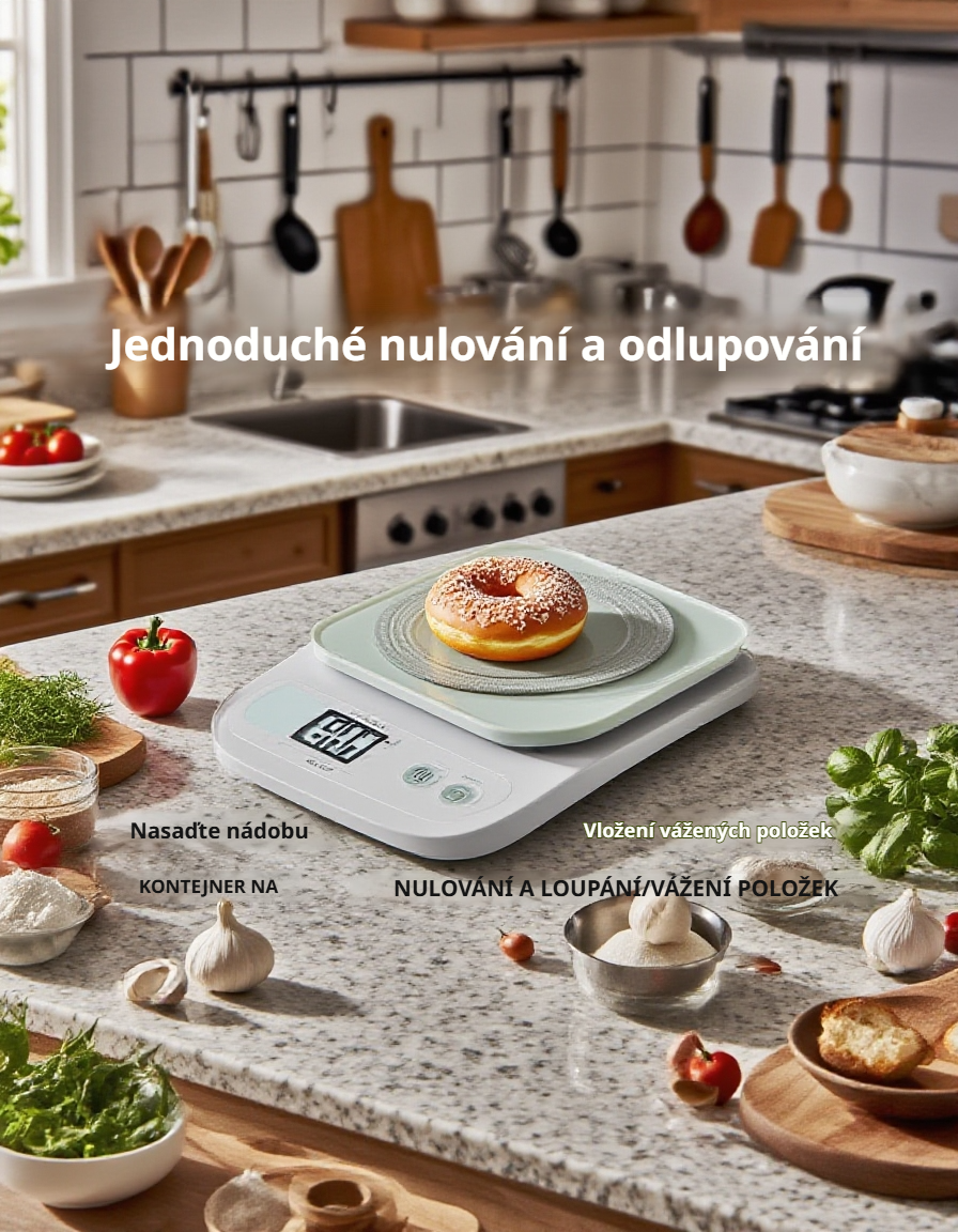 Malá domácí elektronická váha s odolným provedením