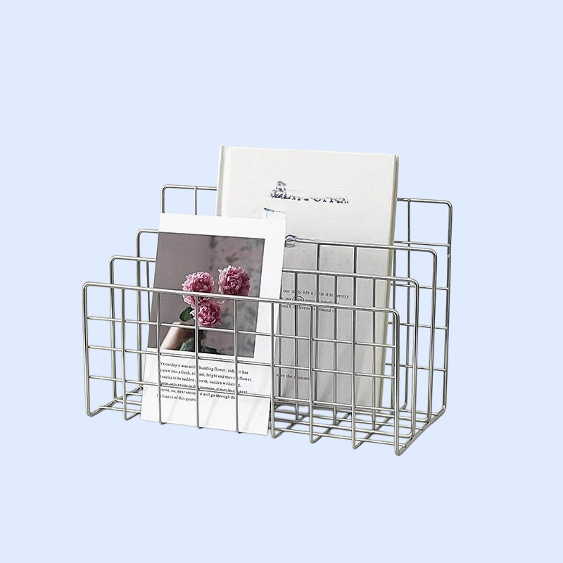 심플 3구 스테인리스 책상 수납 선반 사무실/기숙사용