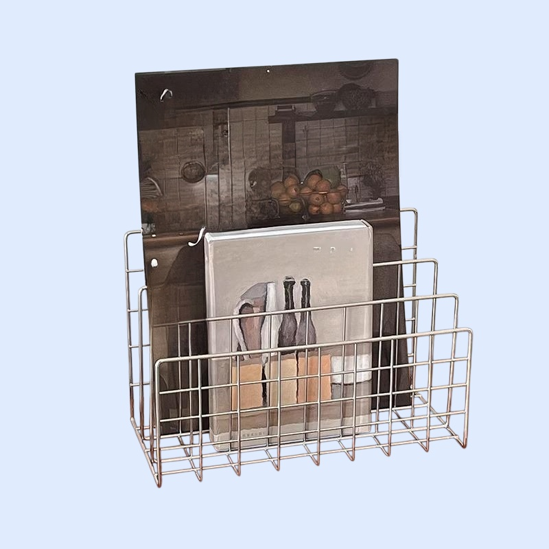 심플 3구 스테인리스 책상 수납 선반 사무실/기숙사용