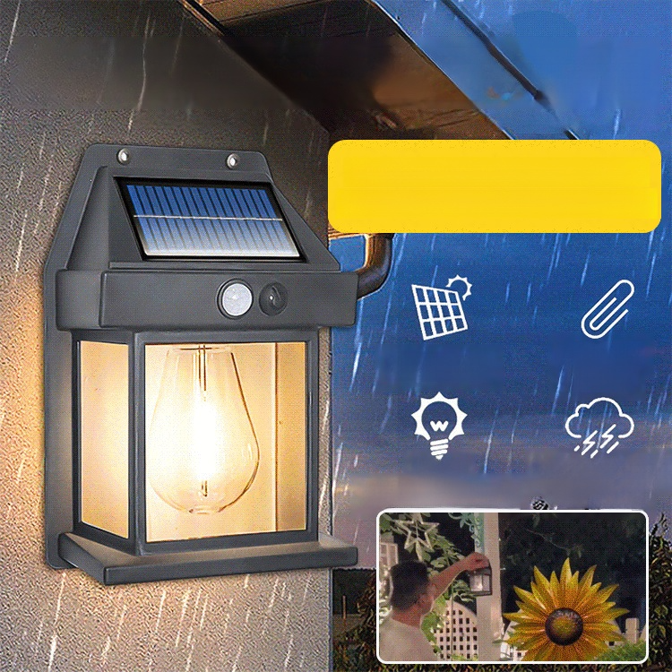 Solar-powered outdoor LED courtyard light
