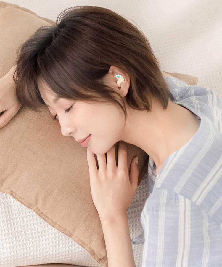 몰입형 수면 보이지 않고 오래 착용해도 통증 없는 수면용 이어폰