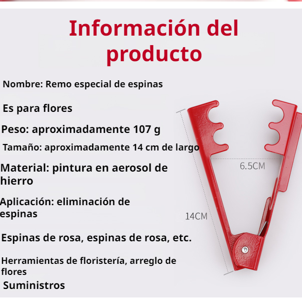 Quitaespinas para Rosas, Pinza para Quitar Espinas de Flores