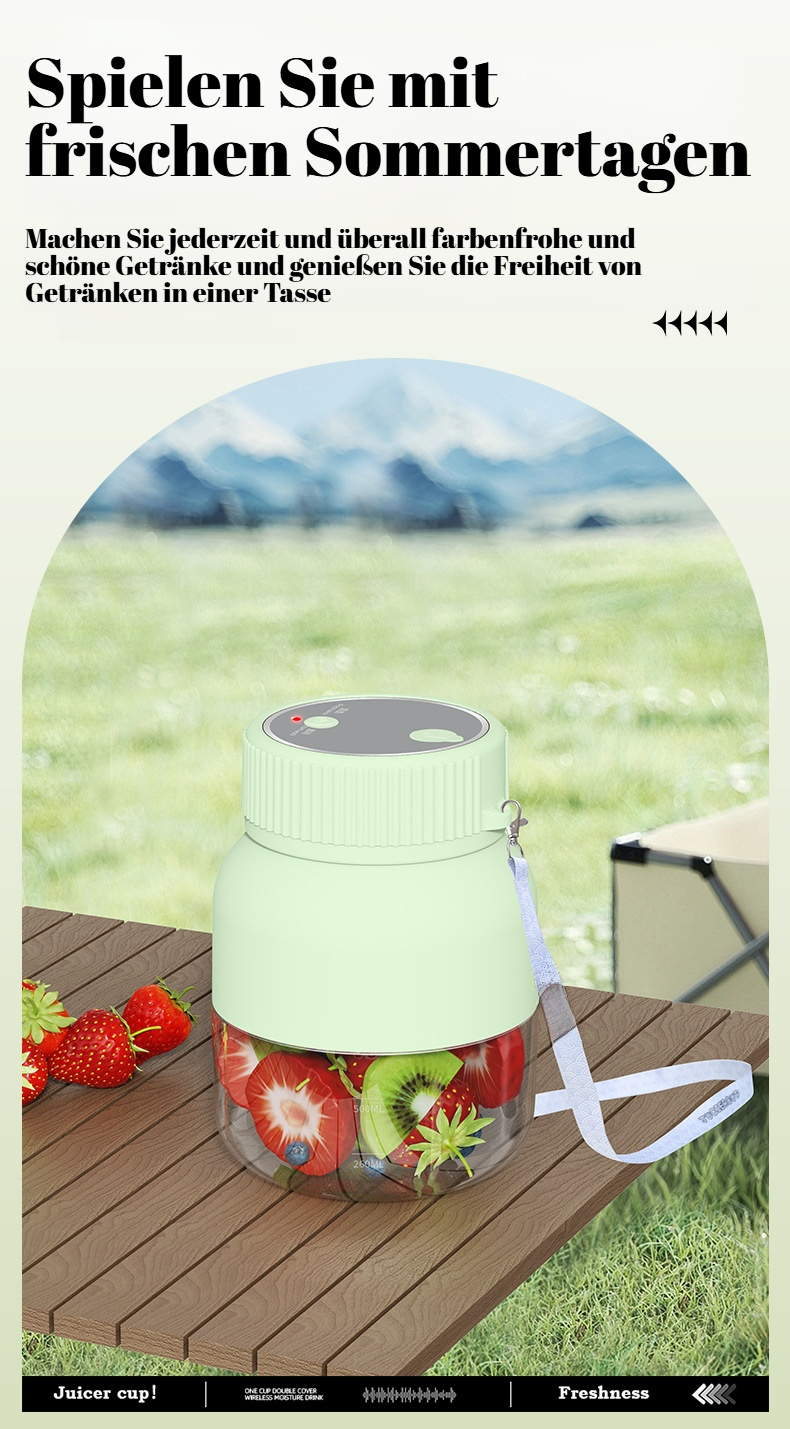 Saftzubereitung mit dem tragbaren Entsafter